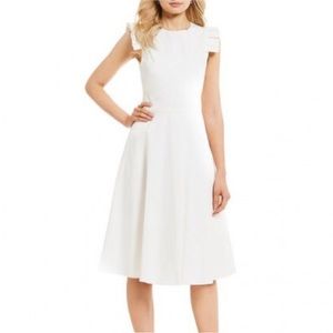Antonio Melani White Midi Dress Sz 4